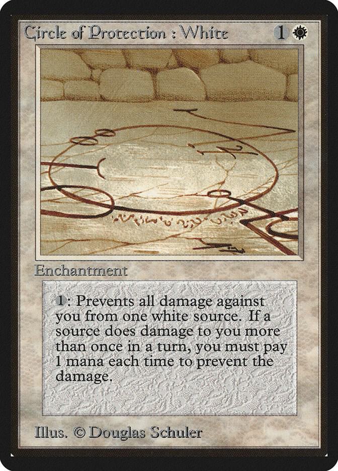 Circle of Protection: White card from Beta Edition