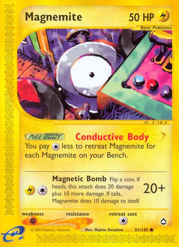 Magnemite (91) 091/147 card from Aquapolis