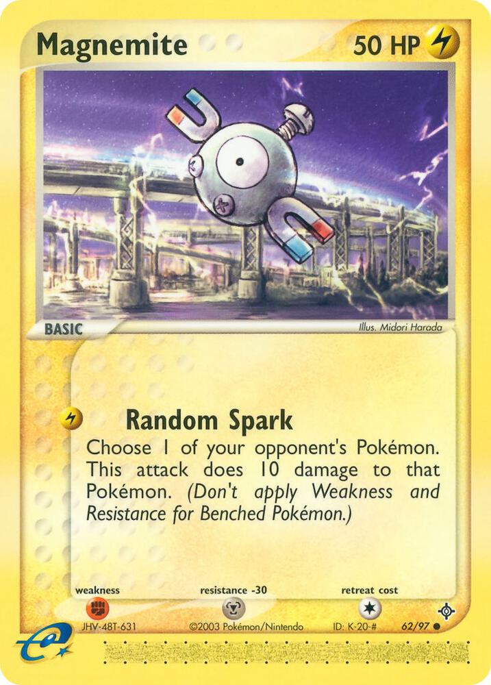 Magnemite 62/97 card from Dragon
