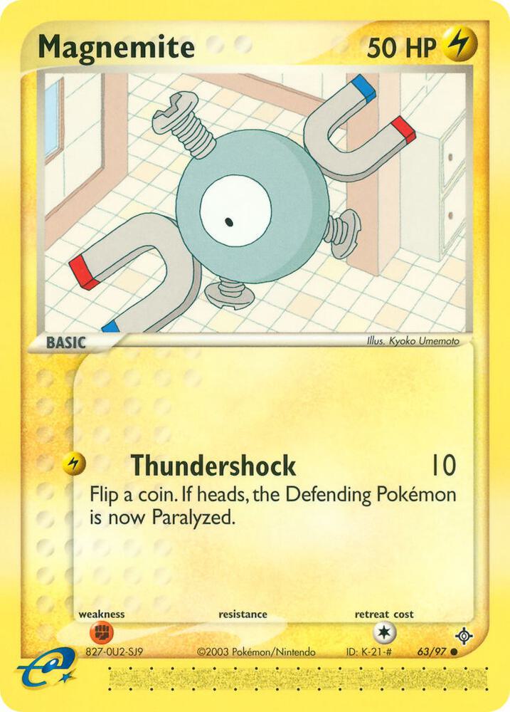 Magnemite 63/97 card from Dragon