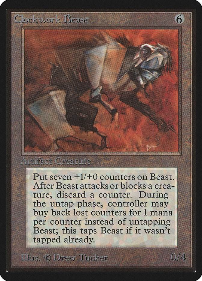 Clockwork Beast card from Beta Edition