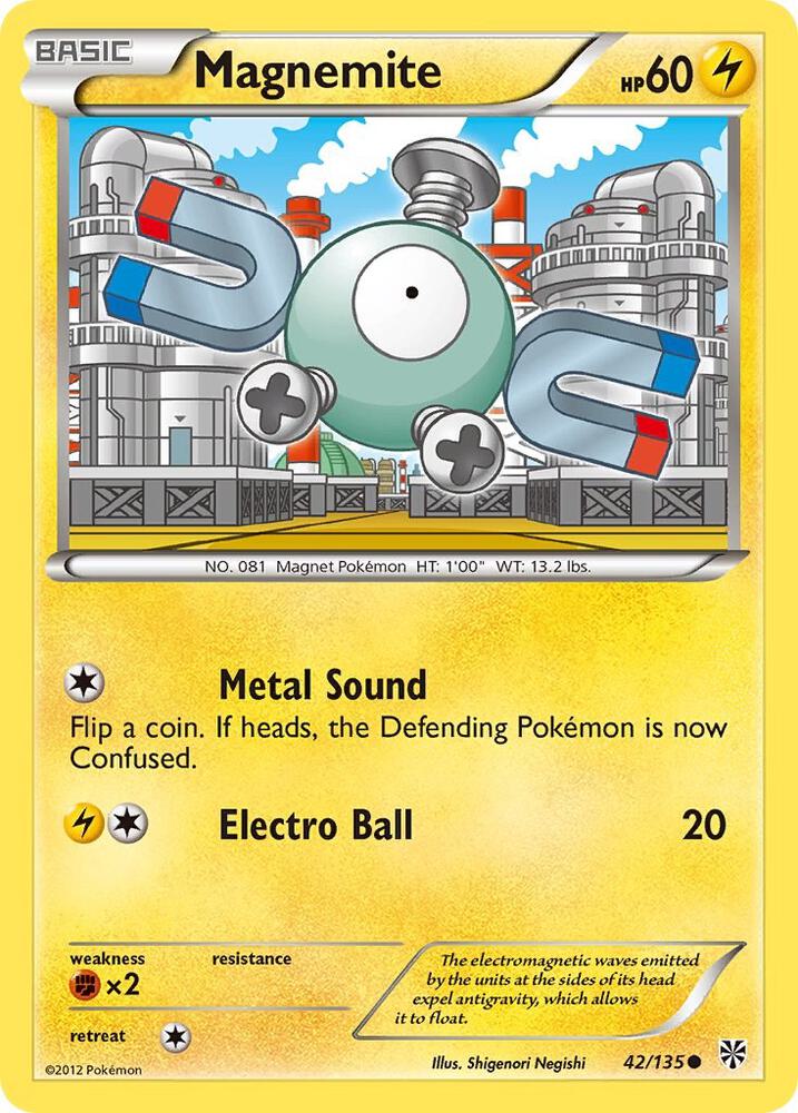 Magnemite (42) 42/135 card from Plasma Storm