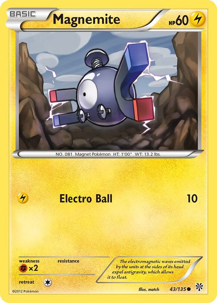 Magnemite (43) 43/135 card from Plasma Storm