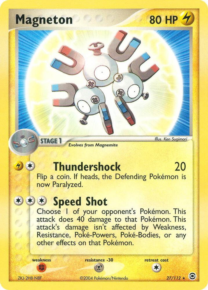 Magneton 27/112 card from FireRed & LeafGreen