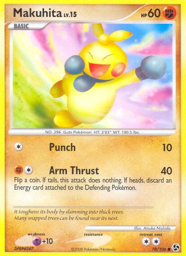 Makuhita 78/106 card from Great Encounters