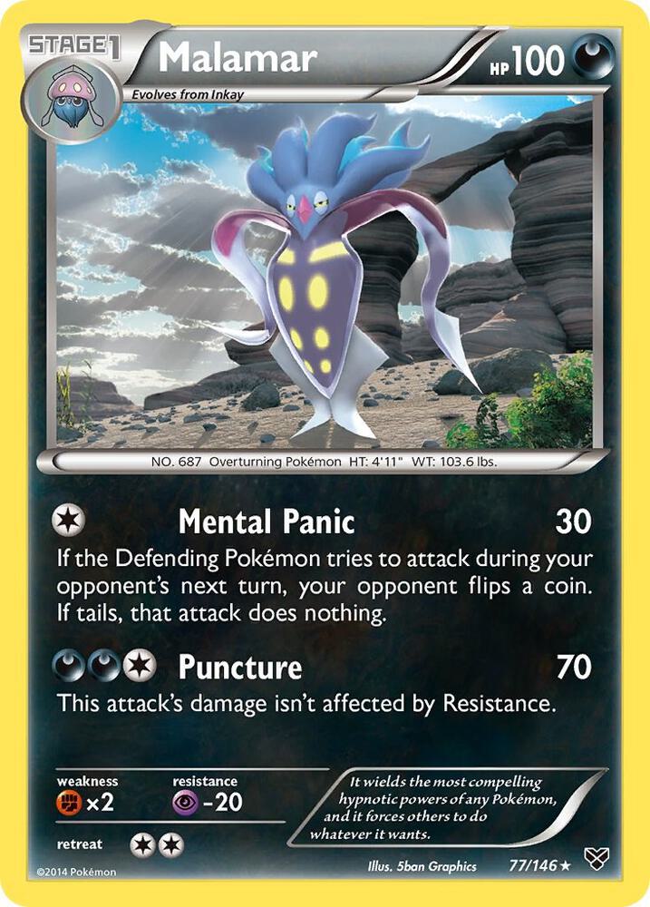 Malamar (77) 77/146 card from XY Base Set