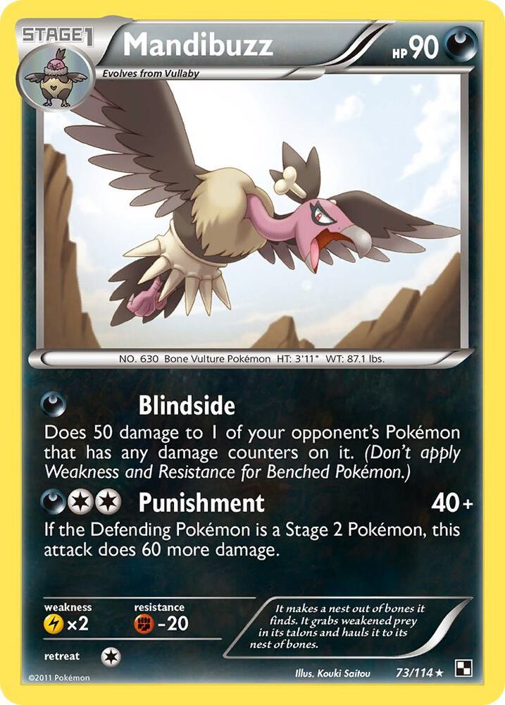 Mandibuzz 73/114 card from Black and White