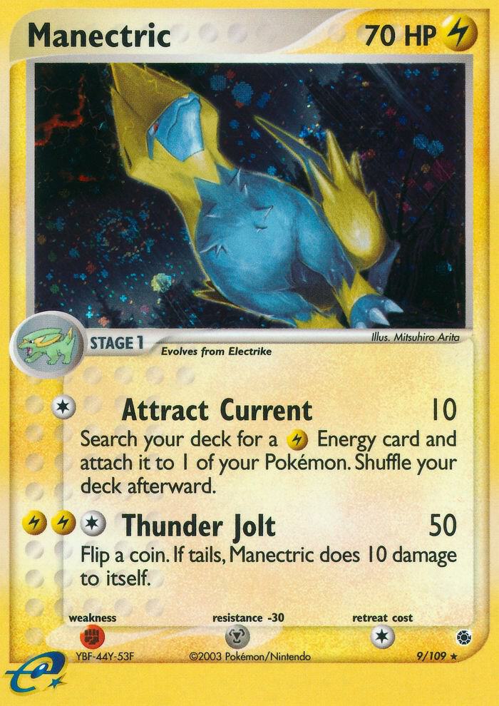 Manectric 9/109 card from Ruby and Sapphire