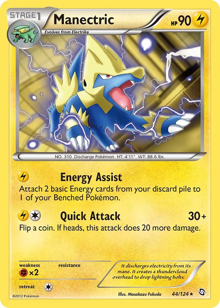Manectric (44) 44/124 card from Dragons Exalted