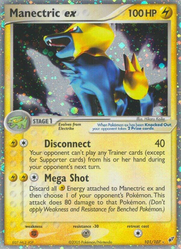 Manectric ex 101/107 card from Deoxys