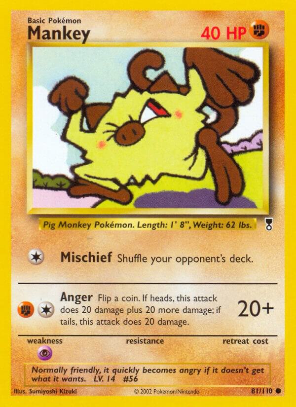 Mankey 081/110 card from Legendary Collection