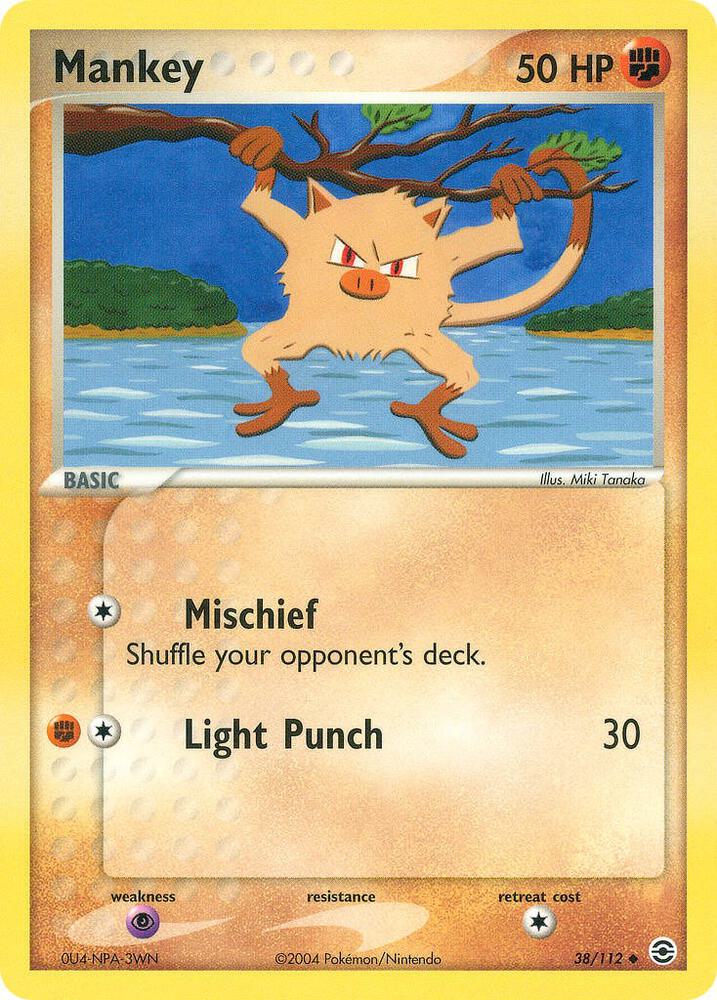Mankey 38/112 card from FireRed & LeafGreen