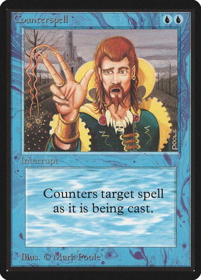 Counterspell card from Beta Edition