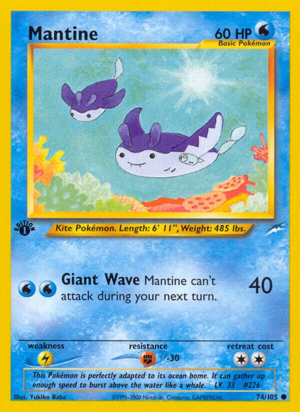 Mantine 074/105 card from Neo Destiny