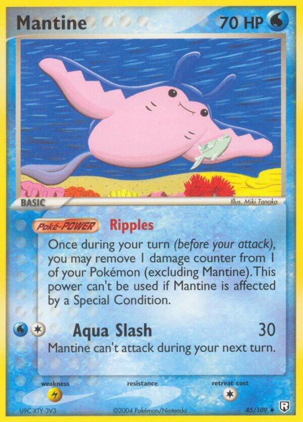 Mantine 45/109 card from Team Rocket Returns