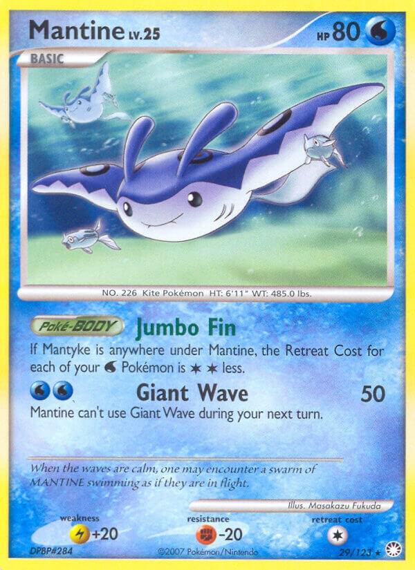 Mantine 29/123 card from Mysterious Treasures