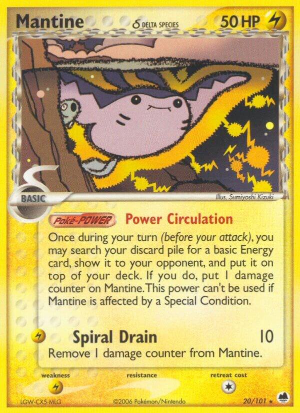 Mantine (Delta Species) 20/101 card from Dragon Frontiers