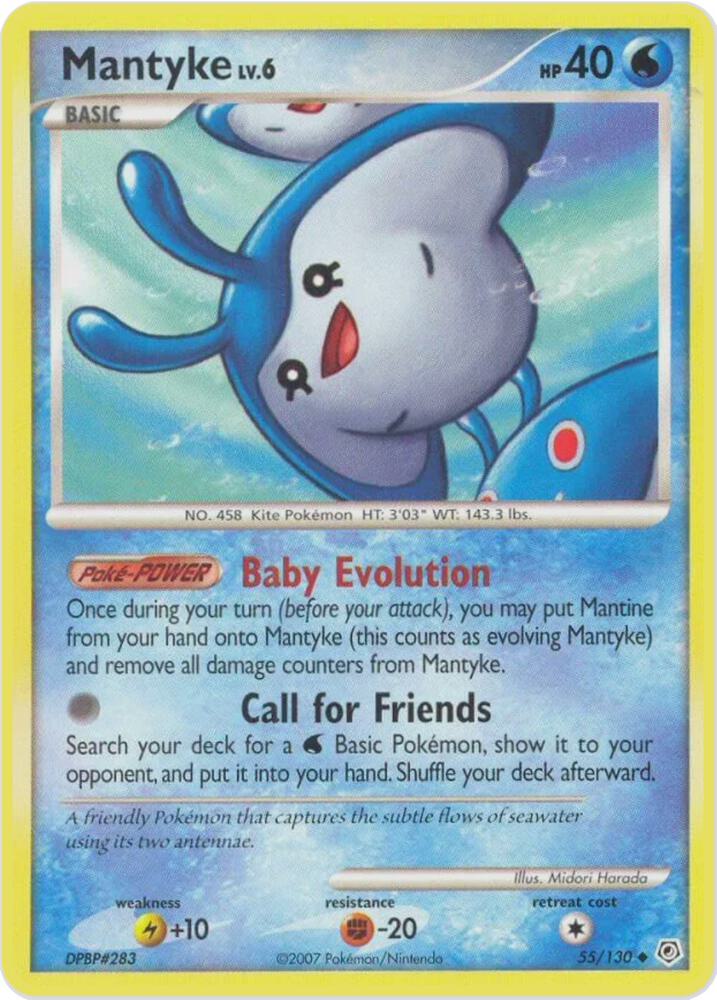 Mantyke 55/130 card from Diamond and Pearl