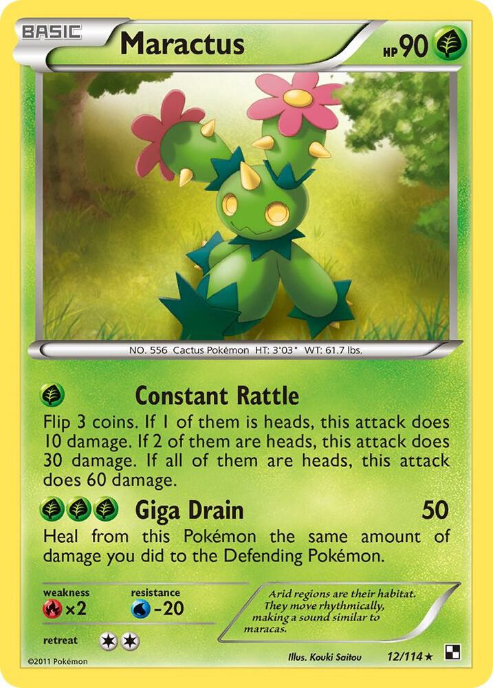 Maractus (12) 12/114 card from Black and White