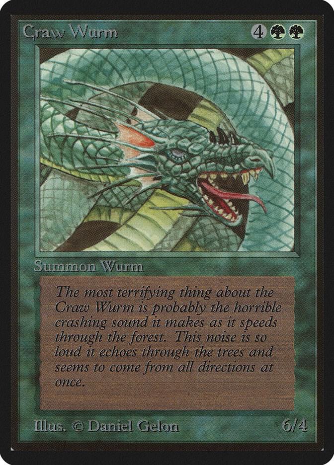 Craw Wurm card from Beta Edition