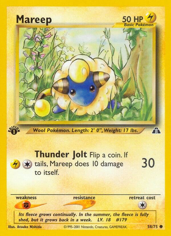 Mareep 58/75 card from Neo Discovery