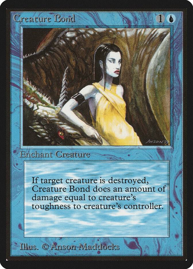 Creature Bond card from Beta Edition