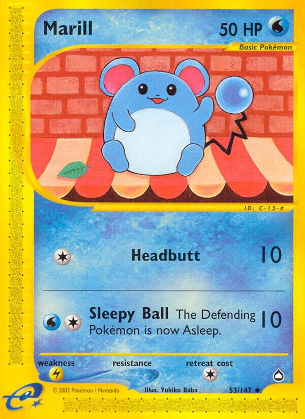 Marill 053/147 card from Aquapolis