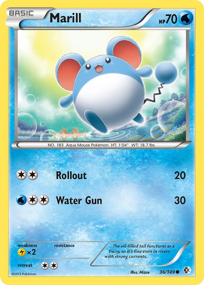 Marill 36/149 card from Boundaries Crossed