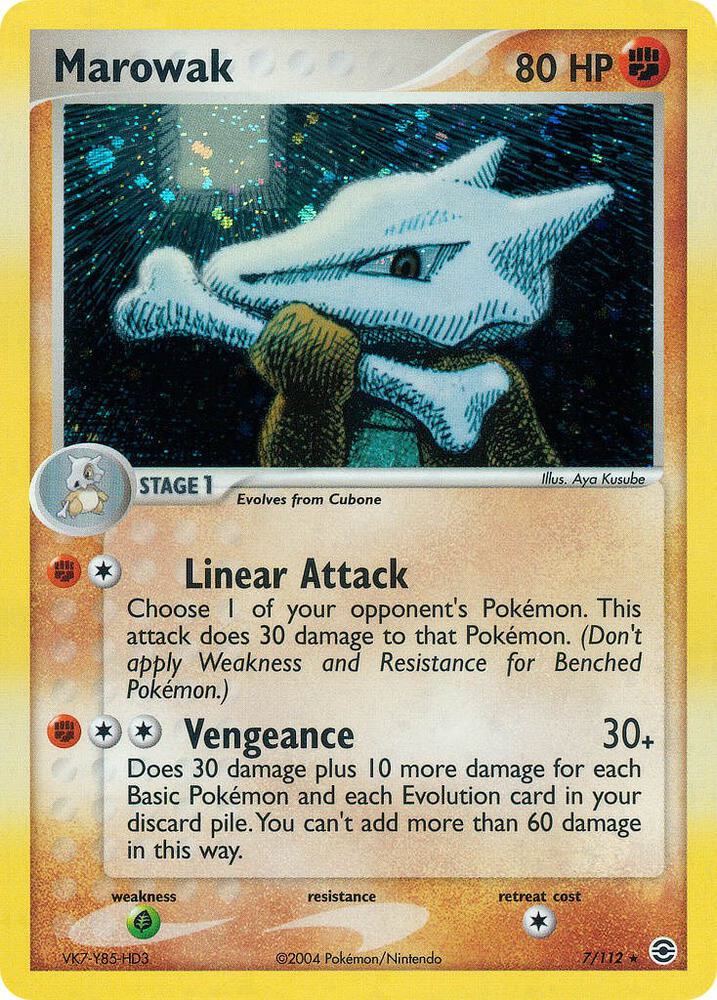 Marowak 7/112 card from FireRed & LeafGreen