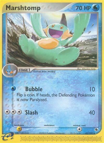 Marshtomp 40/109 card from Ruby and Sapphire