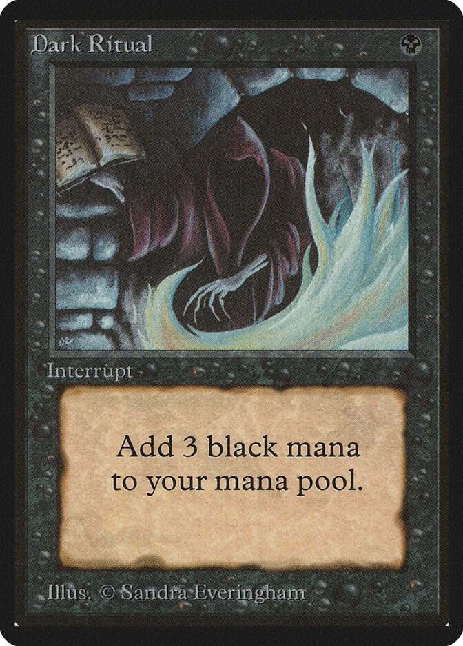 Dark Ritual card from Beta Edition