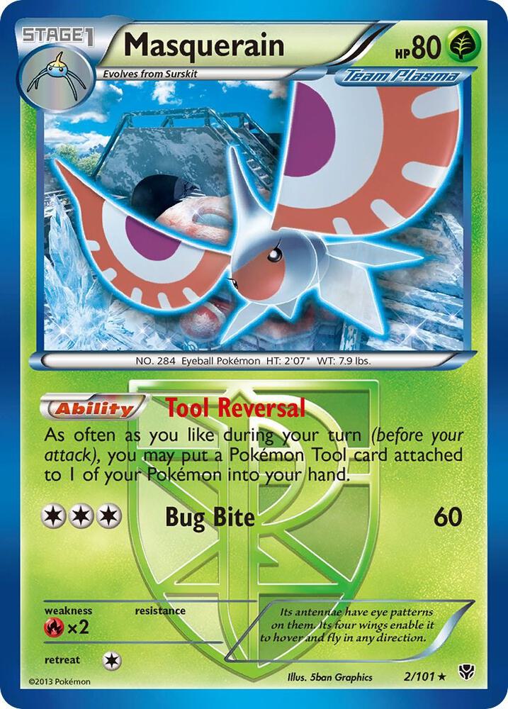 Masquerain (Team Plasma) 2/101 card from Plasma Blast