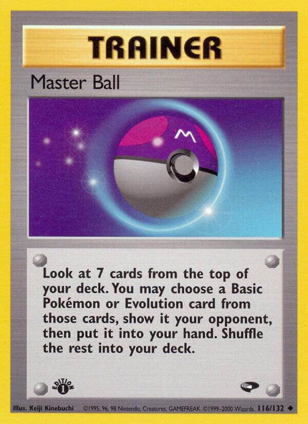Master Ball 116/132 card from Gym Challenge