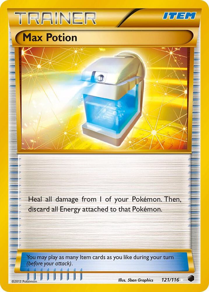 Max Potion (121 Secret Rare) 121/116 card from Plasma Freeze