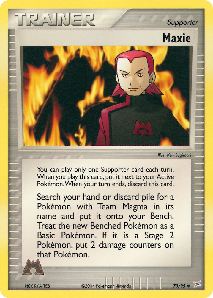Maxie 73/95 card from Team Magma vs Team Aqua