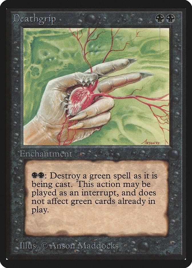 Deathgrip card from Beta Edition