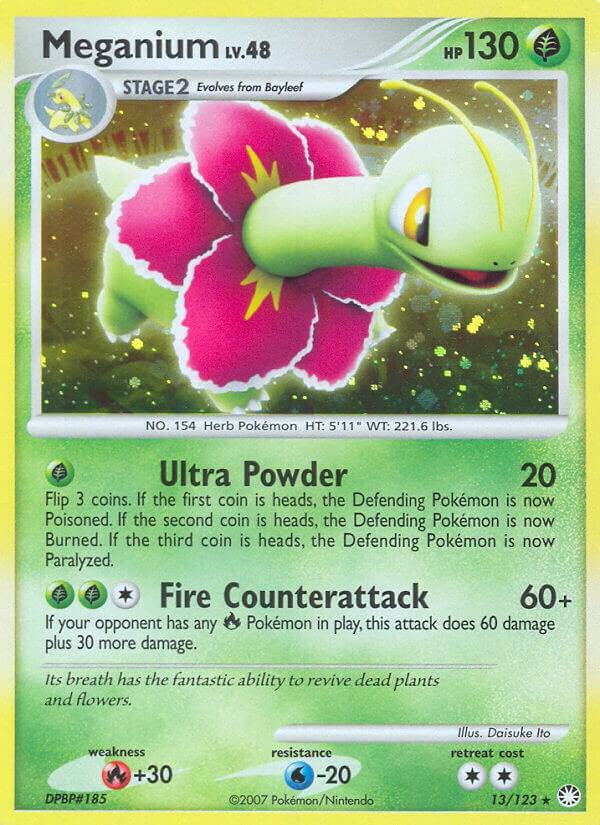Meganium 13/123 card from Mysterious Treasures