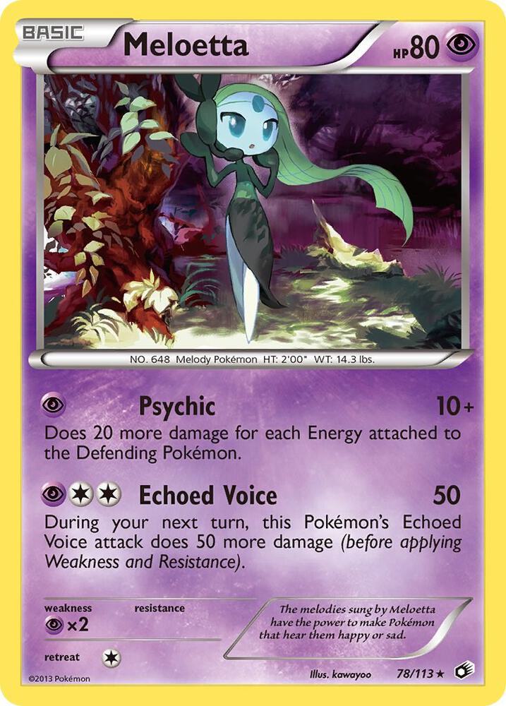 Meloetta (78) 78/113 card from Legendary Treasures