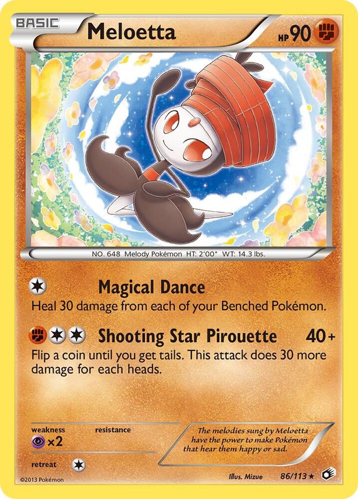 Meloetta (86) 86/113 card from Legendary Treasures