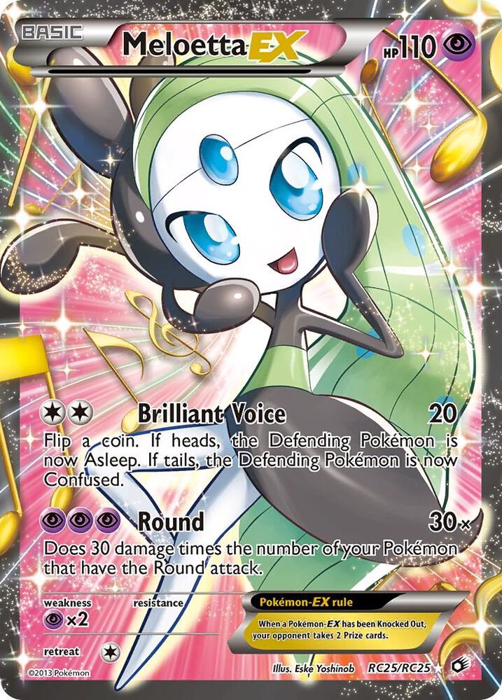 Meloetta EX (Full Art) RC25/RC25 card from Legendary Treasures: Radiant Collection