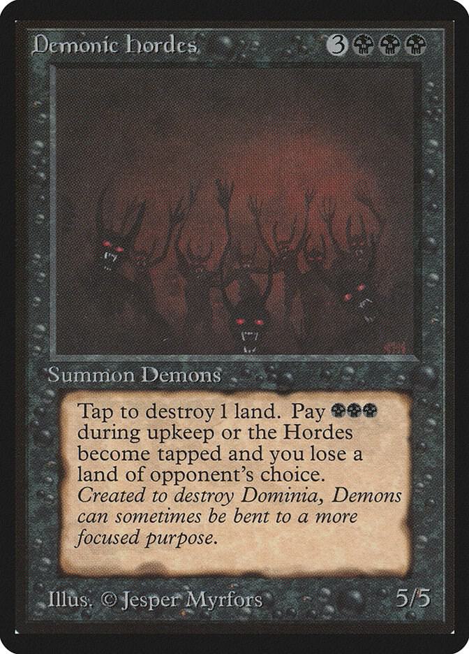 Demonic Hordes card from Beta Edition