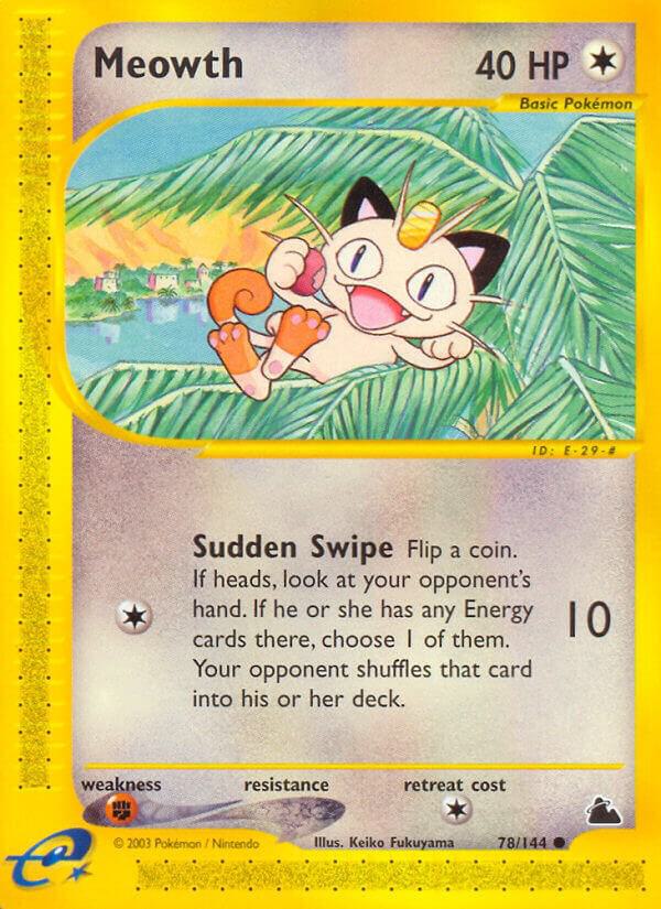 Meowth 078/144 card from Skyridge