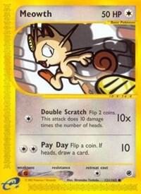 Meowth 121/165 card from Expedition