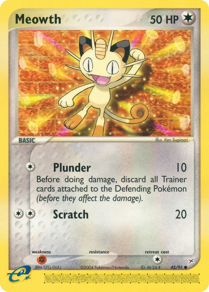 Meowth 42/95 card from Team Magma vs Team Aqua
