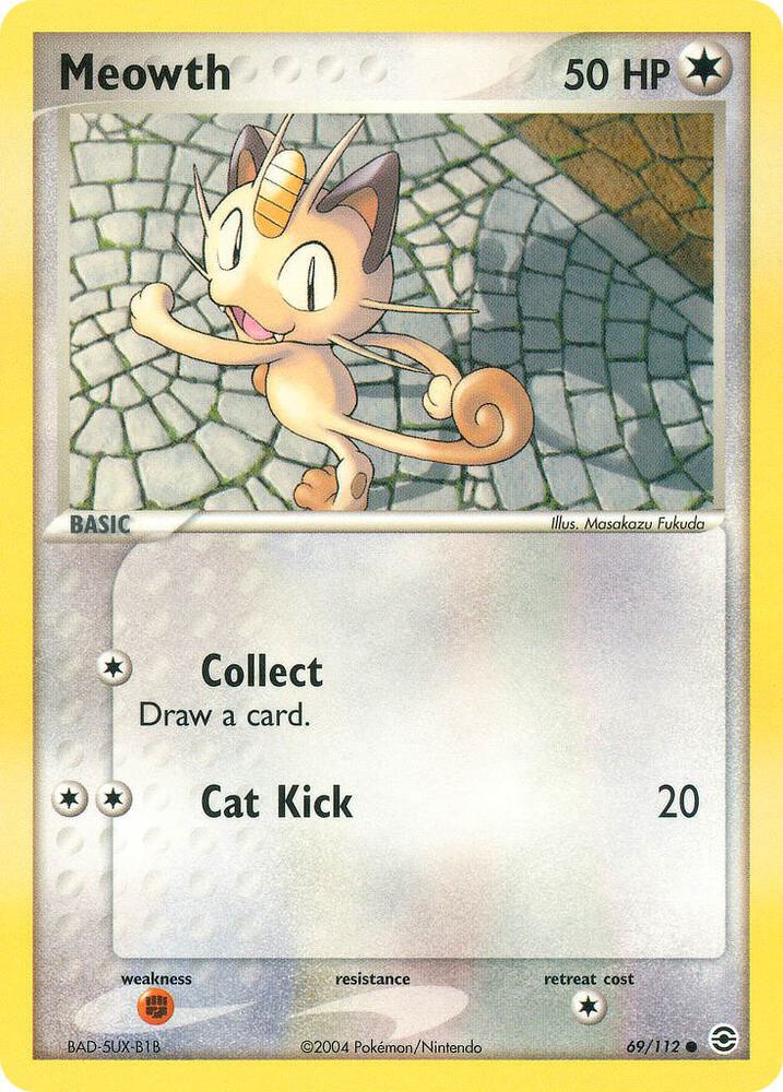 Meowth 69/112 card from FireRed & LeafGreen