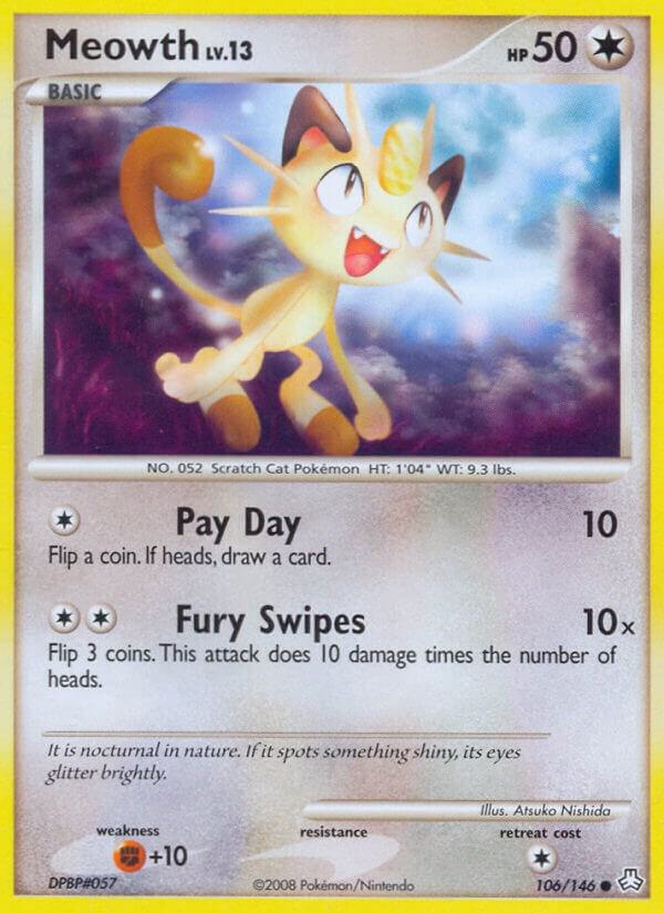 Meowth 106/146 card from Legends Awakened