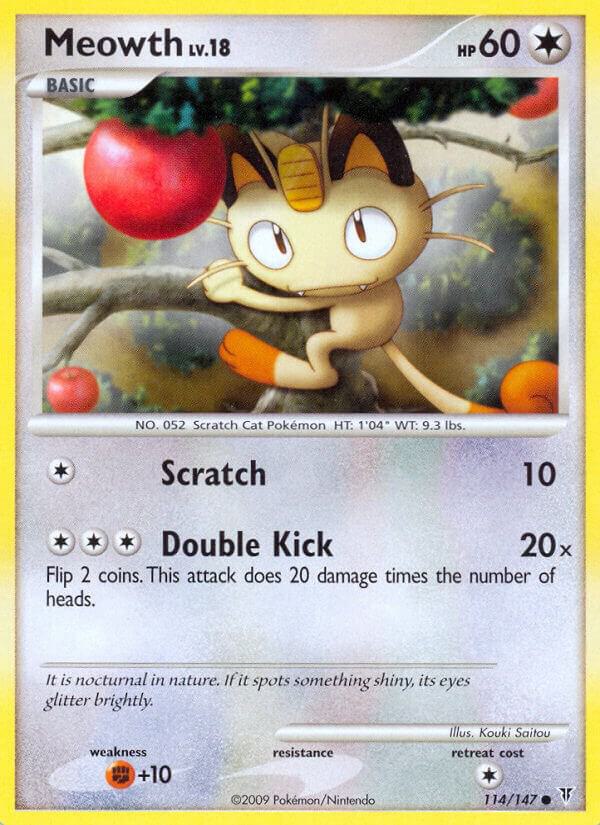 Meowth 114 card from Supreme Victors