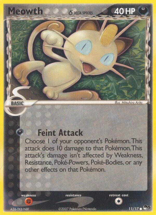 Meowth (Delta Species) 011/017 card from POP Series 5