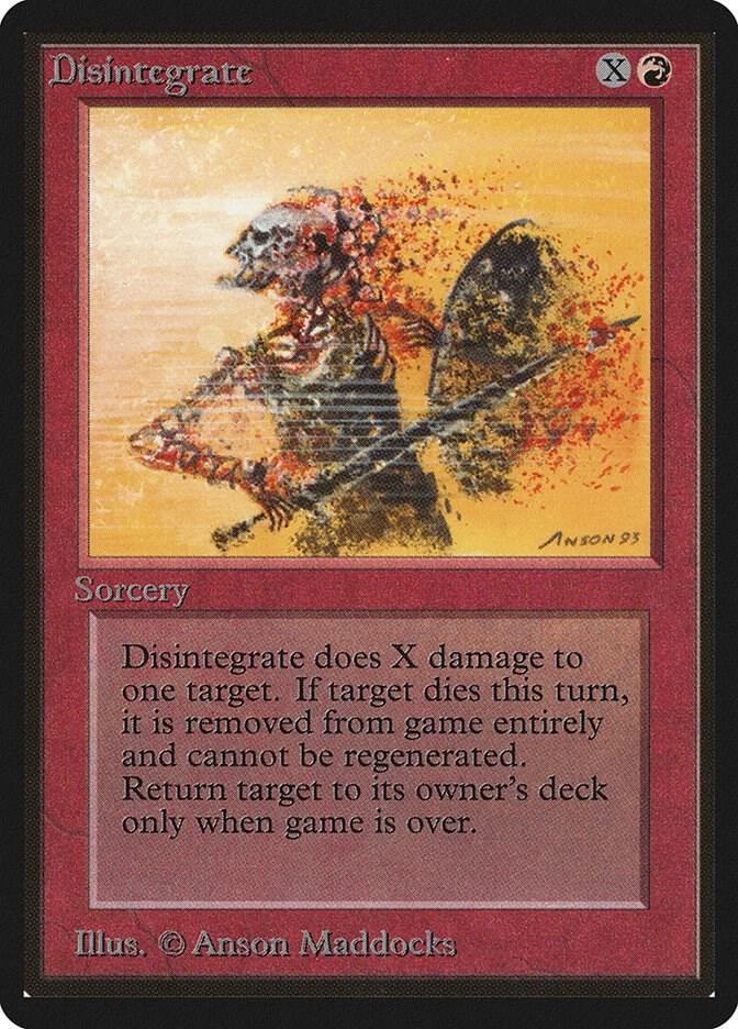 Disintegrate card from Beta Edition