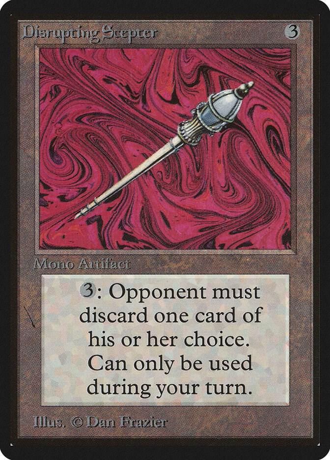 Disrupting Scepter card from Beta Edition